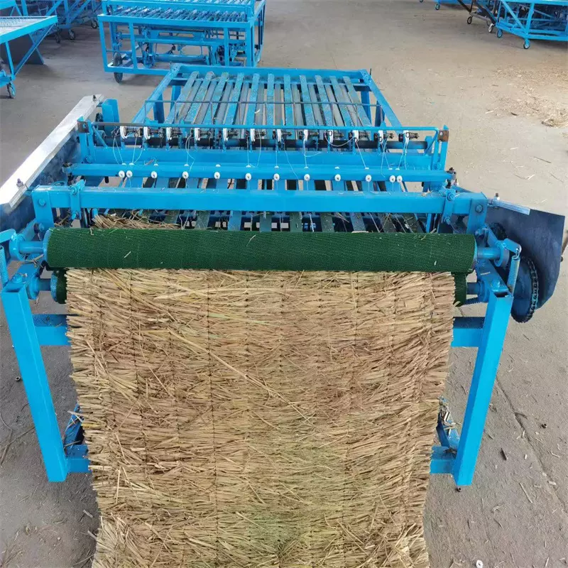 稻草芦苇编织机 2m带压轴草席编制机 家用自动切边打草帘子机