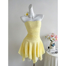 W 53105 Waist-controlled Tube Dress ����Ĩ������ȹ�羳��