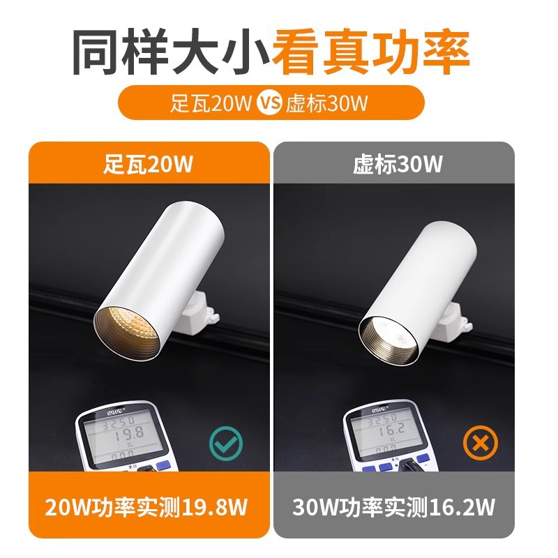 LED track lights for clothing stores, commercial stores, high-brightness COB track lights, household ceiling background wall lights, track-mounted lighting