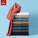 Летняя цветная футболка с коротким рукавом, базовая приятная телу футболка polo для работы, высокий воротник