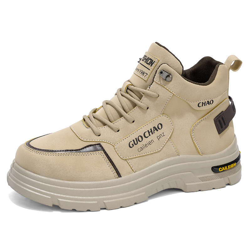 Zapatos de otoño patentados nuevos zapatos de alta ayuda, ropa de trabajo y zapatos de moda masculina, zapatos de trabajo de ocio antideslizantes de fondo grueso image 6