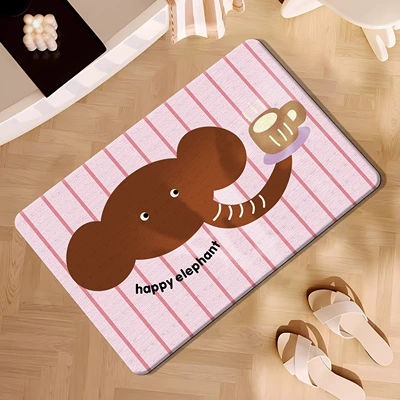 Avtomobil döşəmə paspasları, Foot Mat - coffee-elephant-square-white-background-396009cm