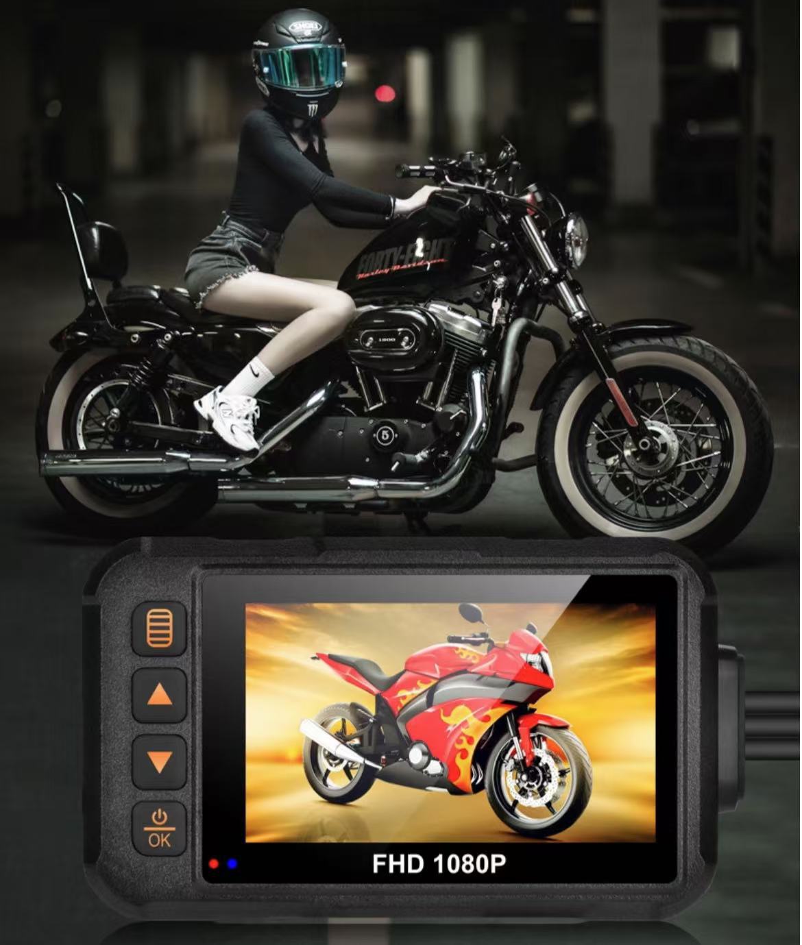 Cross-border locomotive driving recorder HD waterproof double recording 720p riding motorcycle camera recorder