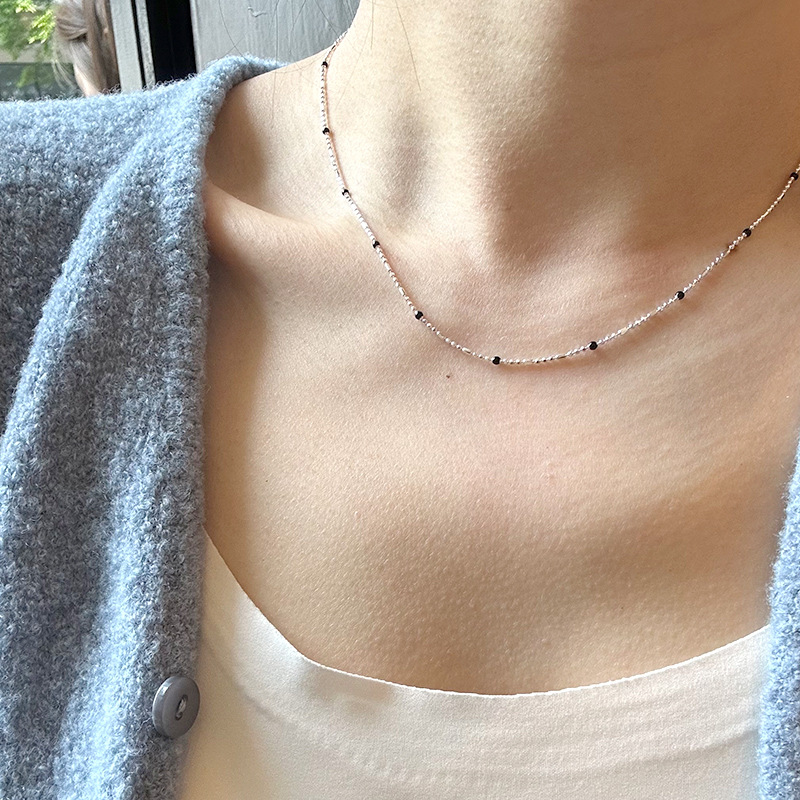 Daily Occasion Wholesale Simple Style Geometric Sterling Silver Plating Necklace