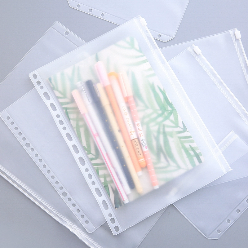 Simple live pages zipper bag storage bag 6 -hole, 9 holes, 20 holes, 26 -hole A5 live page B5 border bag inside bag pages
