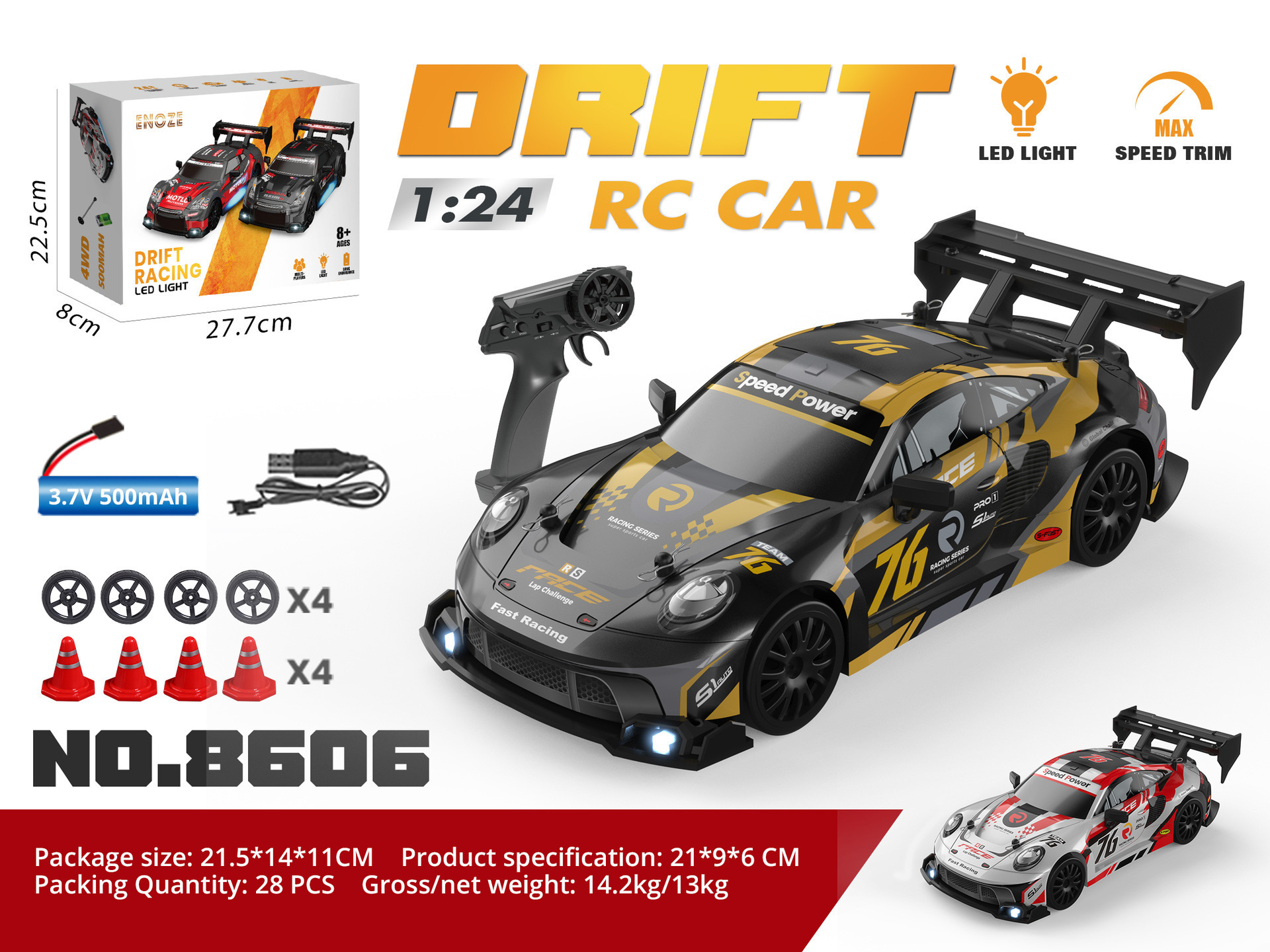 Transfronterizo RC coche de control remoto 4WD drift GTR coche de carreras chico M4 juguetes 911 carga de alta velocidad AE86 coche al por mayor