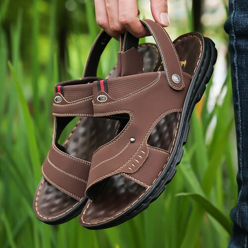 Factory direct sale men's sandals, non-slip and waterproof soft-soled summer wear-resistant slippers, dual-purpose beach men's flip-flops