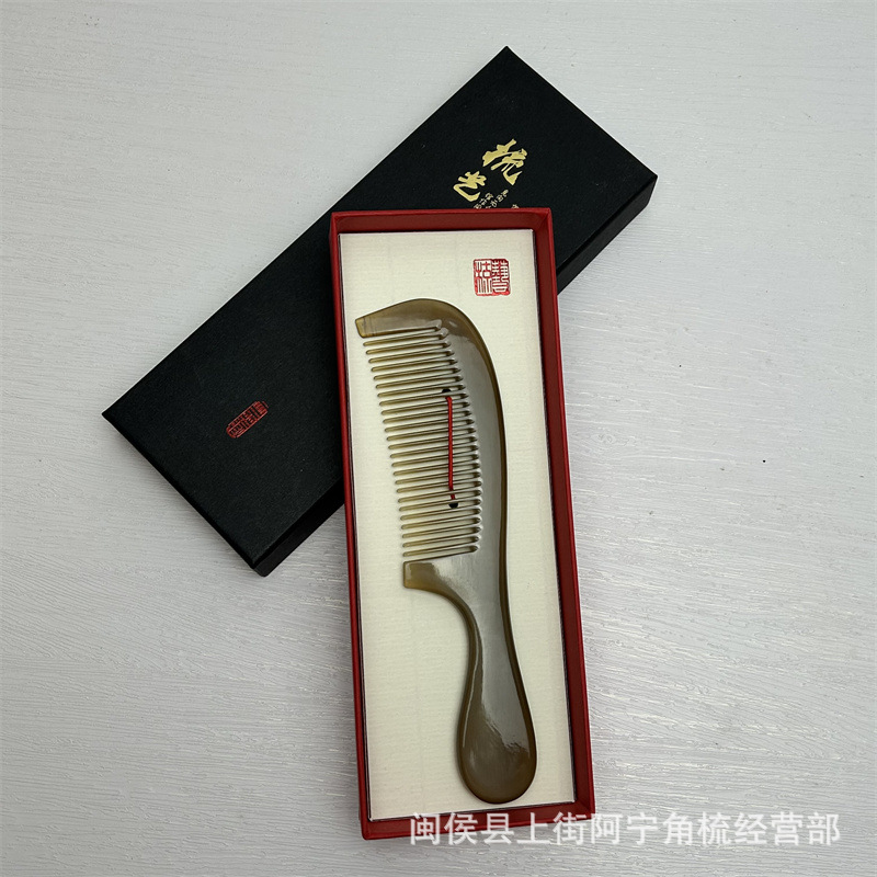 Horn Comb Gift Set Premium Ox Horn Hair Comb for Long Hair Home Use Elegant Festival Gift Box specifications