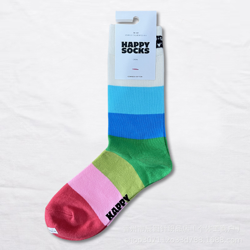 happysocks suecos calcetines de moda damas in-mode versátil animación calcetines de algodón de cintura alta al por mayor