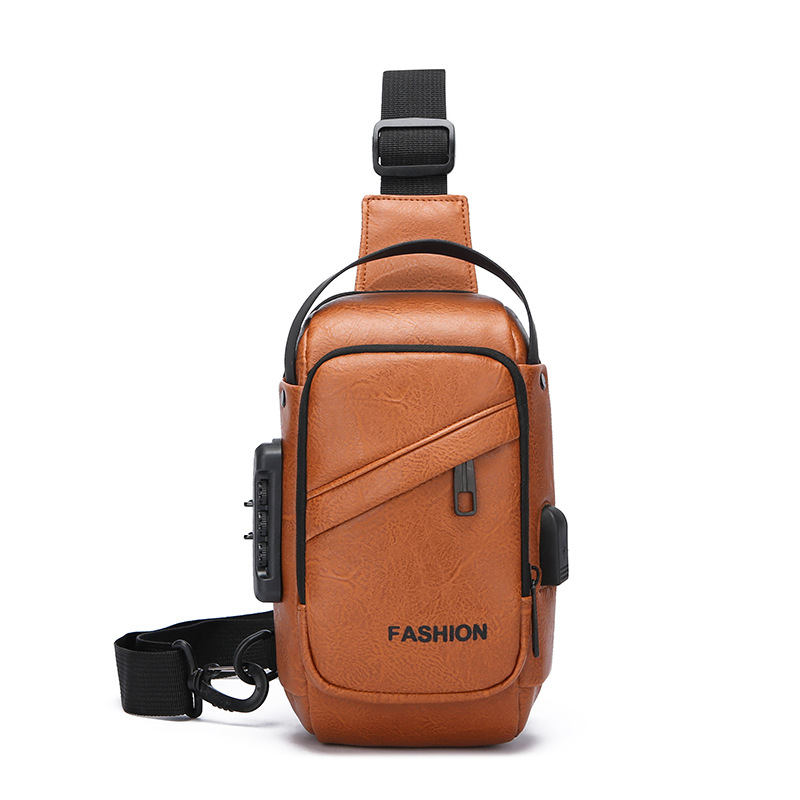 Men's chest bag, casual water-repellent single-shoulder crossbody bag, men's high-end outdoor travel bag, cycling bag, storage bag undefined