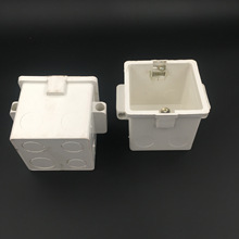 PVC86型穿筋盒拼装 工程预埋接线加深盒带耳70暗盒双调接线盒厂家