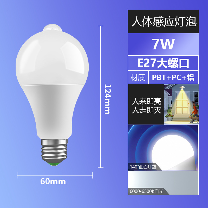 Bombilla LED, luz blanca, base de rosca, pasillo, hogar, ultrabrillante, ahorro de energía, montaje en superficie, bombilla de alta potencia, potencia nominal, luz de pasillo