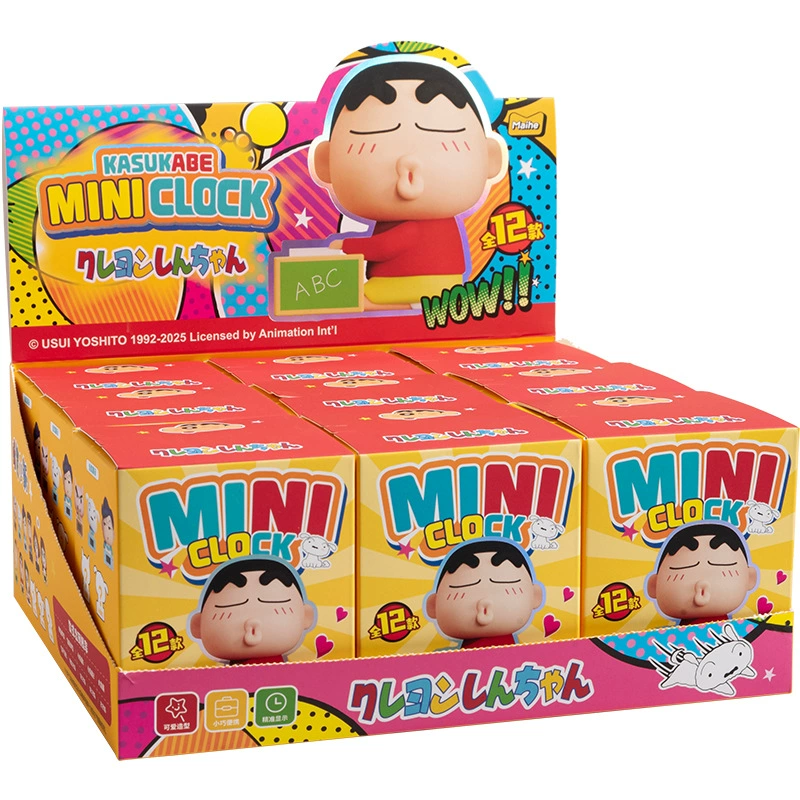 Новый продукт Maihe Crayon Shin-shirt's blind box Kasugabe серии мини-часовые настольные украшения модный игрушка будильник женский подарок