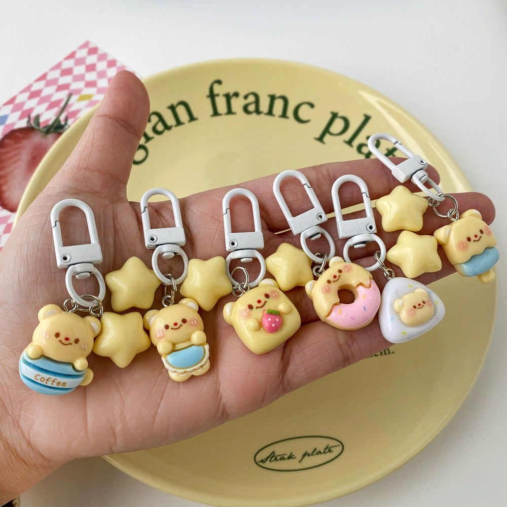 Cute Bear Keychain Pendant, Decorative Bag Charm, 3×3×3 cm, Assorted Designs