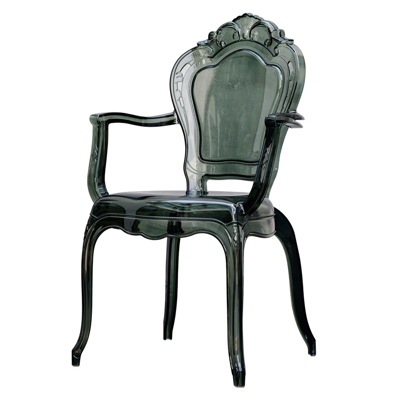Silla de cristal acrílico nórdico silla de comedor transparente silla de plástico creativa red se puede apilar sillón de café
