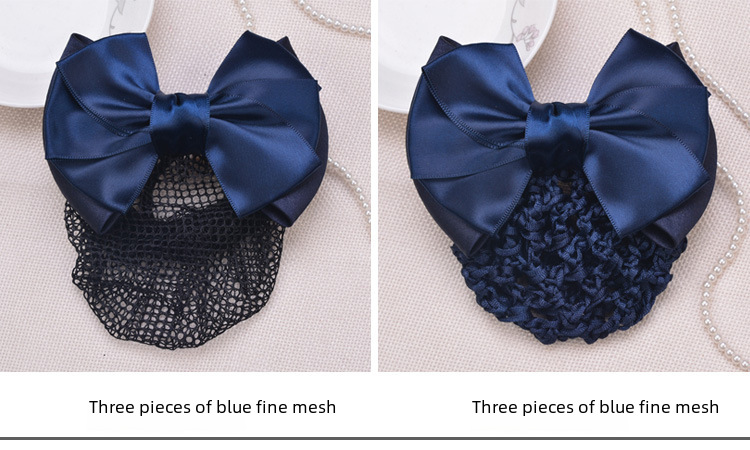 Stewardess Blue Korean Mobile Bank Hospital Nurse Hotel Telecom Professional Net Flower Hairpin Professional Head Flower Wholesale_voghion.com