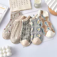 Женские низкие дезодорирующие носки‑лодочки с дворцовыми/национальными узорами, лёгкие для весны