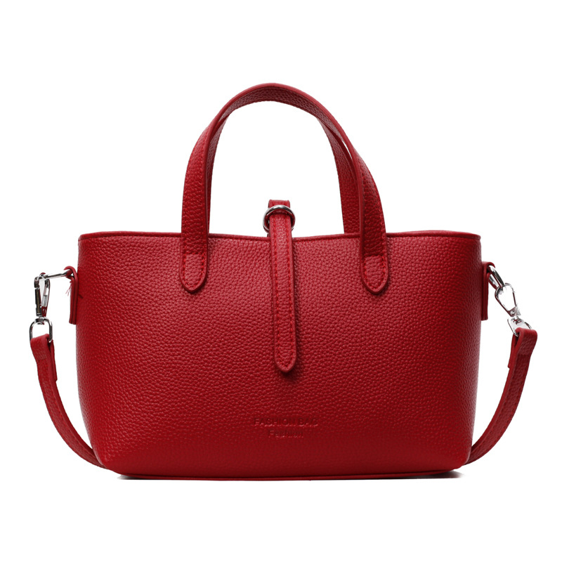 Bolso de mano simple de comercio exterior para mujer 2025 nuevo bolso de hombro de color sólido de todo fósforo bolso de mensajero de textura de moda popular