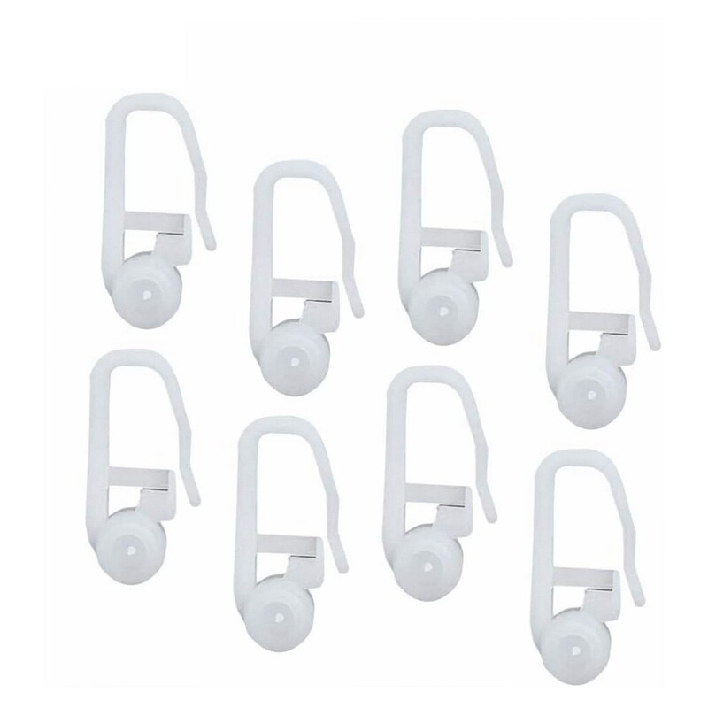 Cross-Border 100-Piece Plastic Bracket Pulley Roller Curtain Track Hook Universal Curtain Roller Accessories for Home Curtains