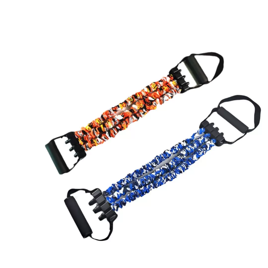 多功能三孔拉力器可调节扩胸臂力器可拆卸拉力绳开肩拉背健身器材