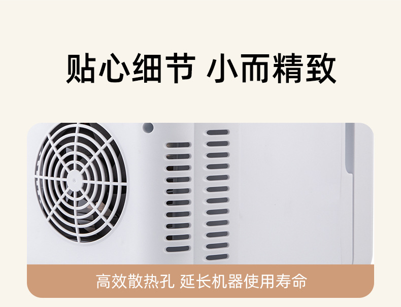8L Car Refrigerator with Light Mirror Cosmetics Refrigeration and Preservation Dormitory Home Refrigerator Heating and Cooling Box Cannot Be Frozen