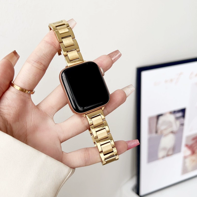 Подходит для Apple Applewatch ремешок Металлический синий шарик бабочка пряжка Простые женские iwatch10 ремешок