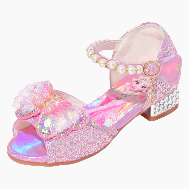 Sandalias de las niñas Aisha princesa zapatos de verano de fondo suave Niña Zapatos de cristal tacones altos para niños 2022 nueva moda