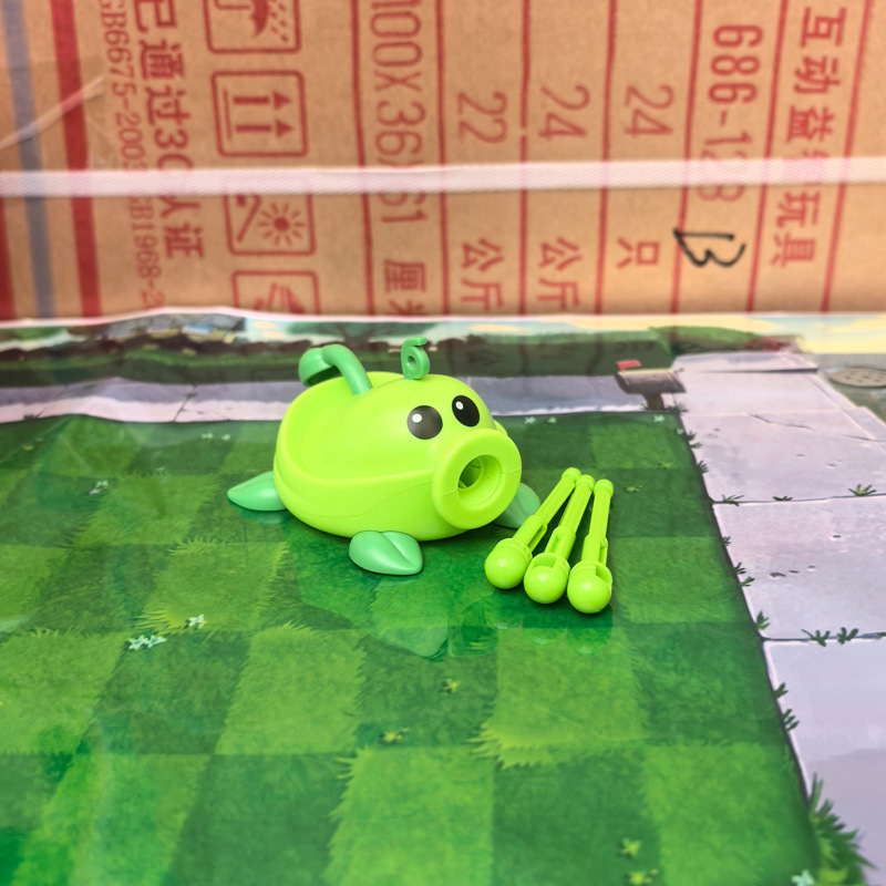 Plants vs. Zombies mecánicos genuinos a granel Gatling Pea Shooter catapulta vinilo juguete malvado dragón pequeño fantasma