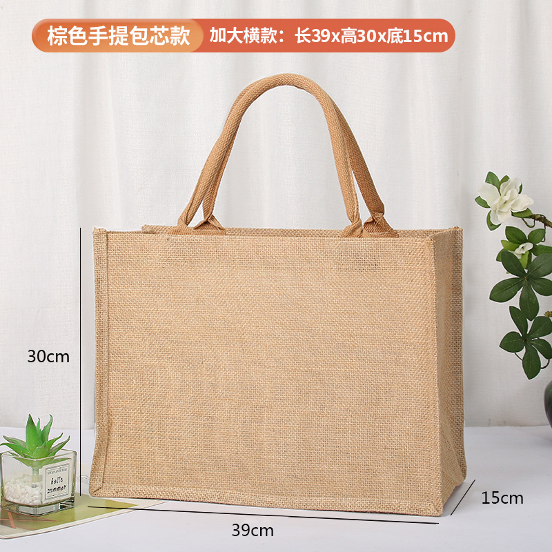 Bolsa de yute en blanco en stock, bolsa de arpillera de mano, bolsa de regalo DIY pintada a mano, bolsa de yute para compras. image 34