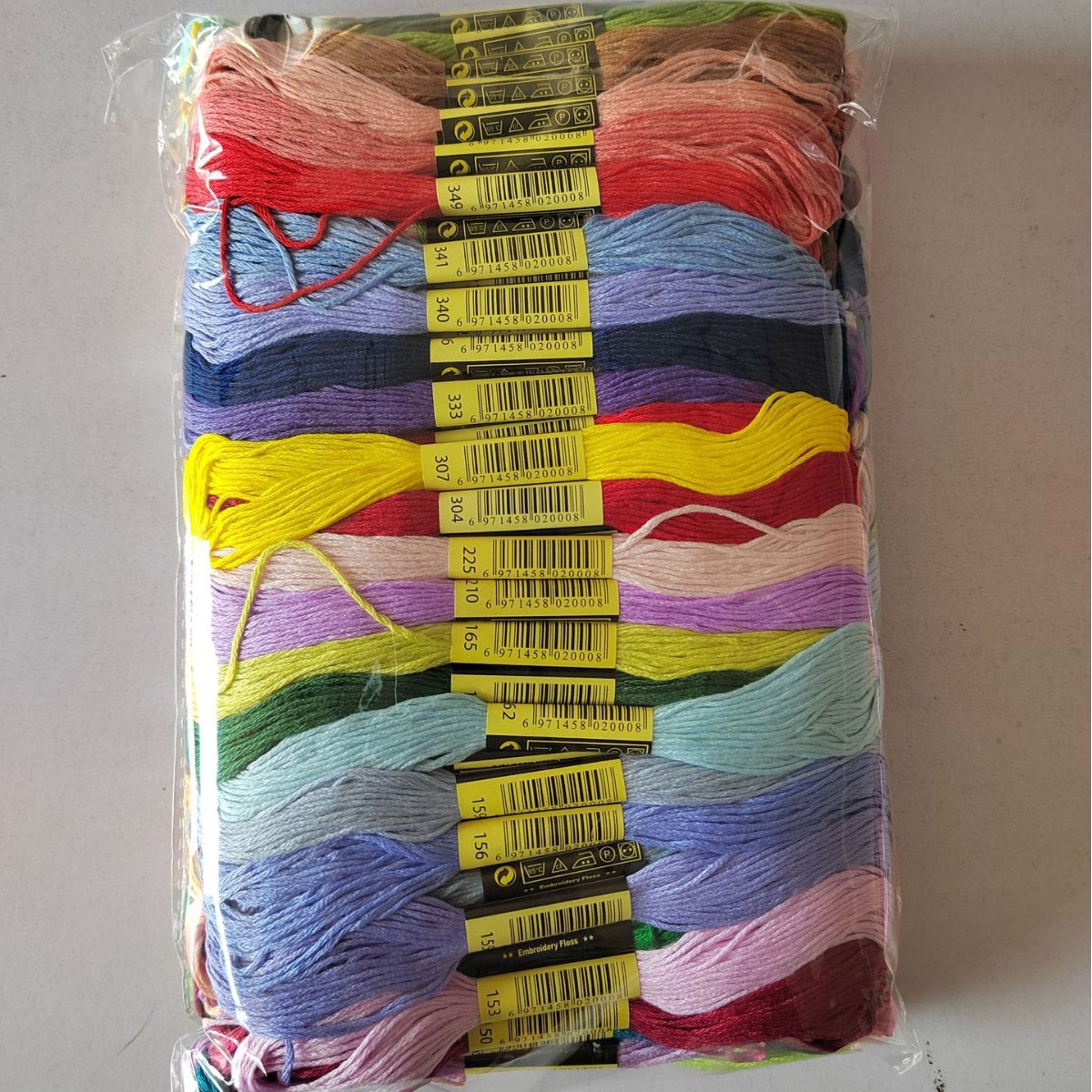 십자수 자수실 150색 6가닥 8m 폴리에스터 면사 자수실 DIY 수공예실 도매 홈텍스타일