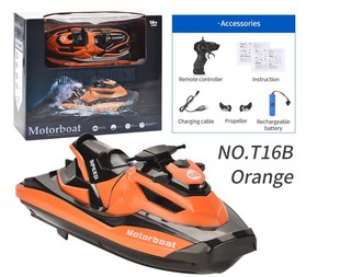 Mini 2.4g remote control motorcycle speedboat high-speed electric boat water model aircraft summer children's toys cross-border exclusive
