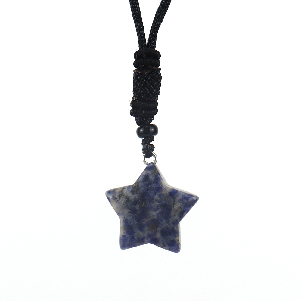 Simple Style Pentagram Crystal Handmade Pendant Necklace 1 Piece