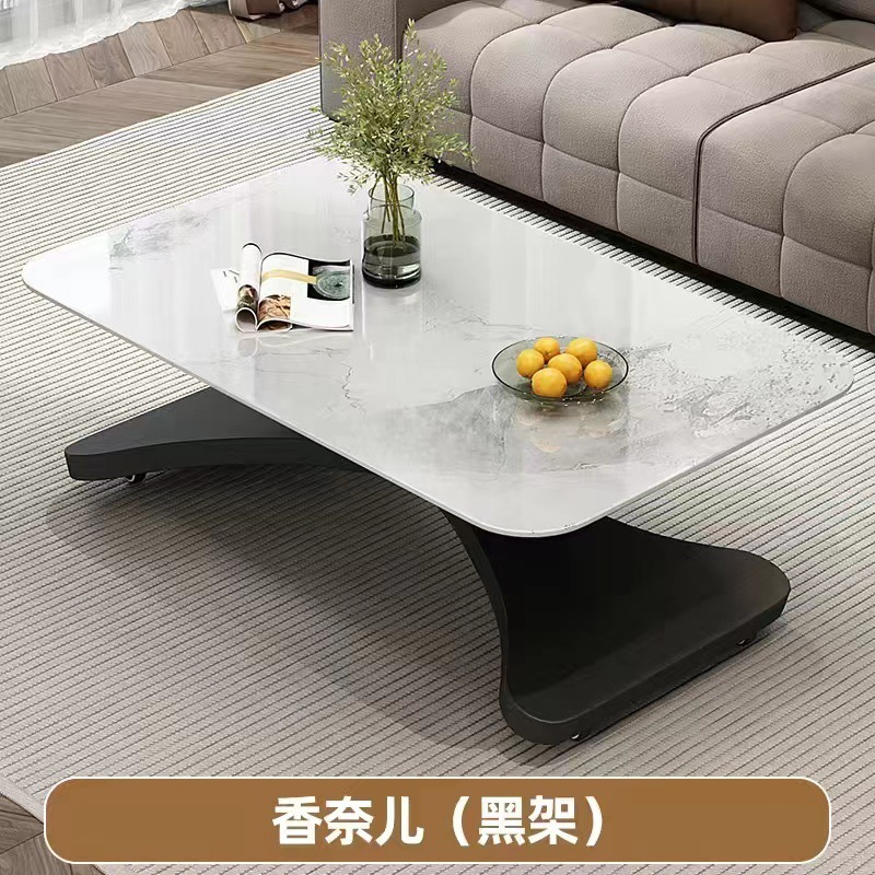 Mesa de centro elevadora, mesa de comedor, apartamento pequeño de doble propósito, mesa de centro de pizarra minimalista italiana multifuncional, sala de estar, hogar integrado