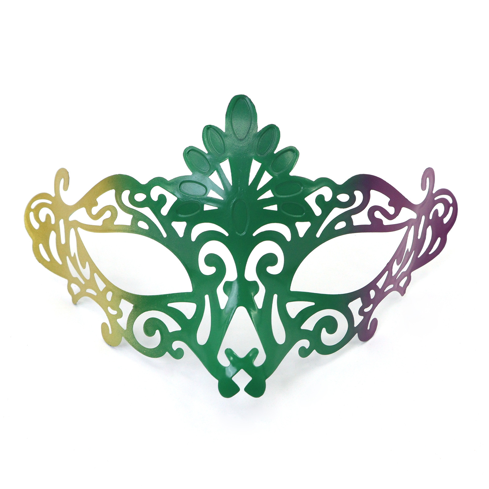 Amazon TK carnaval oro roxo verde tricolor retro máscara de mitad de cara espectáculo de escenario de fiesta máscara de accesorios