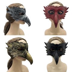 クロスボーダーバードマスクハロウィンマスクカーニバルパーティーPU動物マスクハト衣装小道具マルディ