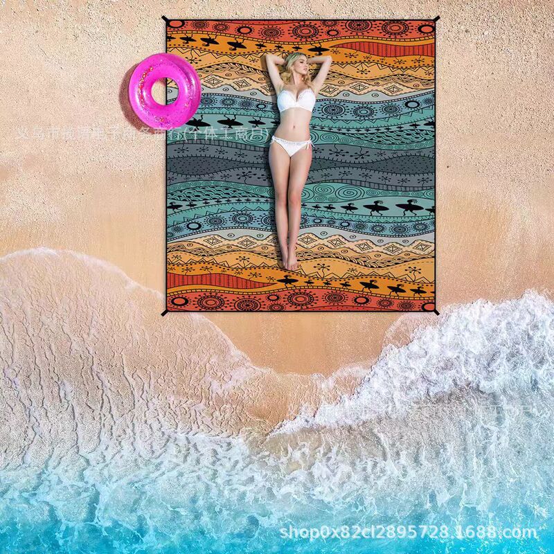 Beach Mat Digital Printing Outdoor Picnic Mat Ultra-Thin Camping Mat Waterproof Sandproof Portable Moisture-Proof Mat Pocket Blanket Beach Mat Digital Printing Outdoor Picnic Mat Ultra-Thin Camping Mat Waterproof Sandproof Portable Moisture-Proof Mat Pocket Blanket