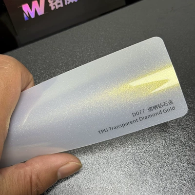 Body Color Diamond Transparent Film, Car paint protective film - tpu-transparent-diamond-gold-152m15mroll