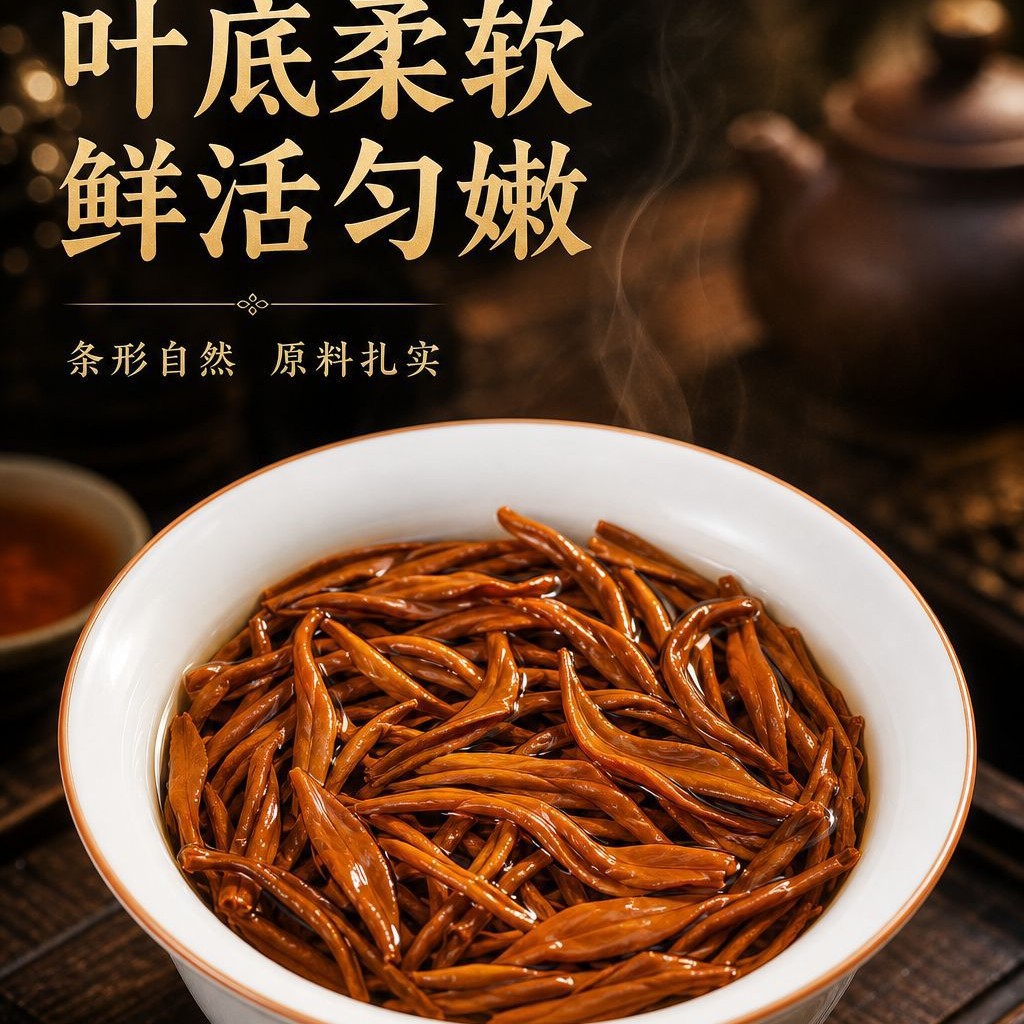 운남 봉경 전홍 홍차 꿀향 가득한 모봉 잎차