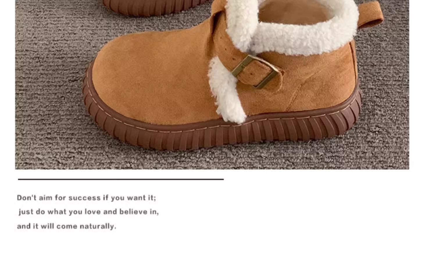 Warm Women's Winter Ankle Boots With Plush Lining And Thick Sole_voghion.com