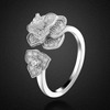 Jewelry, three dimensional mountain tea, adjustable fashionable elite ring, silver 925 sample, human sensor