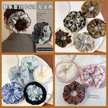 2025新款网红蕾丝花边超大号大肠发圈女韩国高级感发圈头绳头花