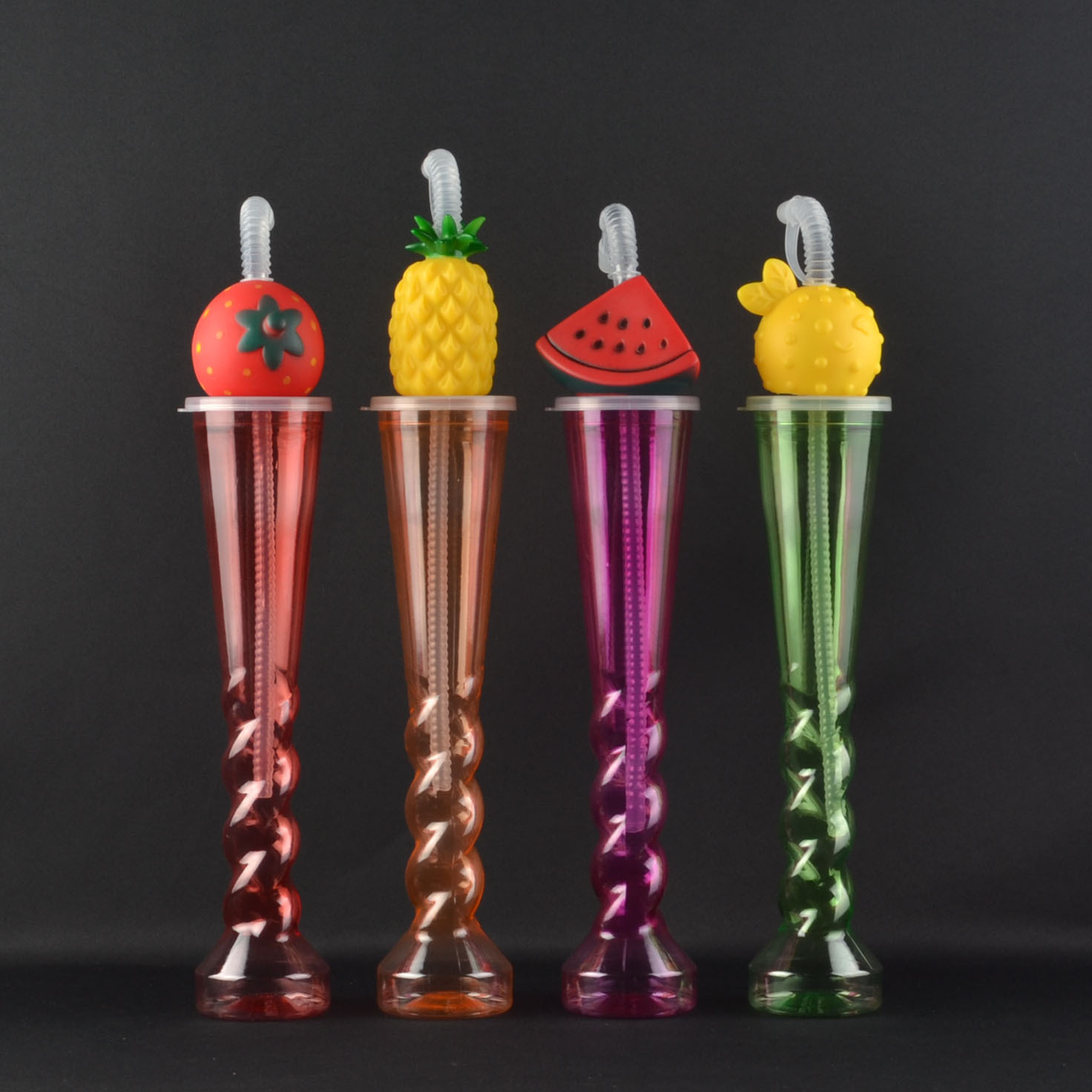 塑料火炬杯冷饮吸管杯展销会啤酒节美食节景区海洋馆儿童卡通杯