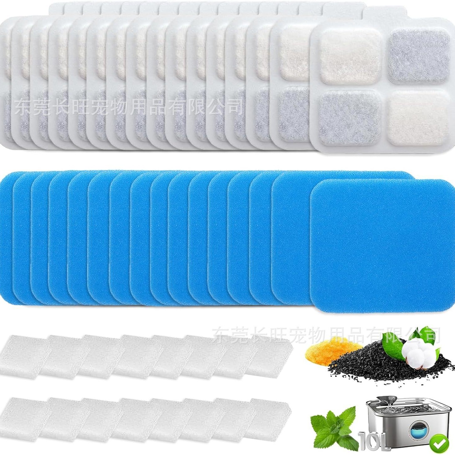 Dog Water Dispenser Filter, Compatible with Oneisall Pw07Sau 10L/2.64Gal Stainless Steel Water Feeder