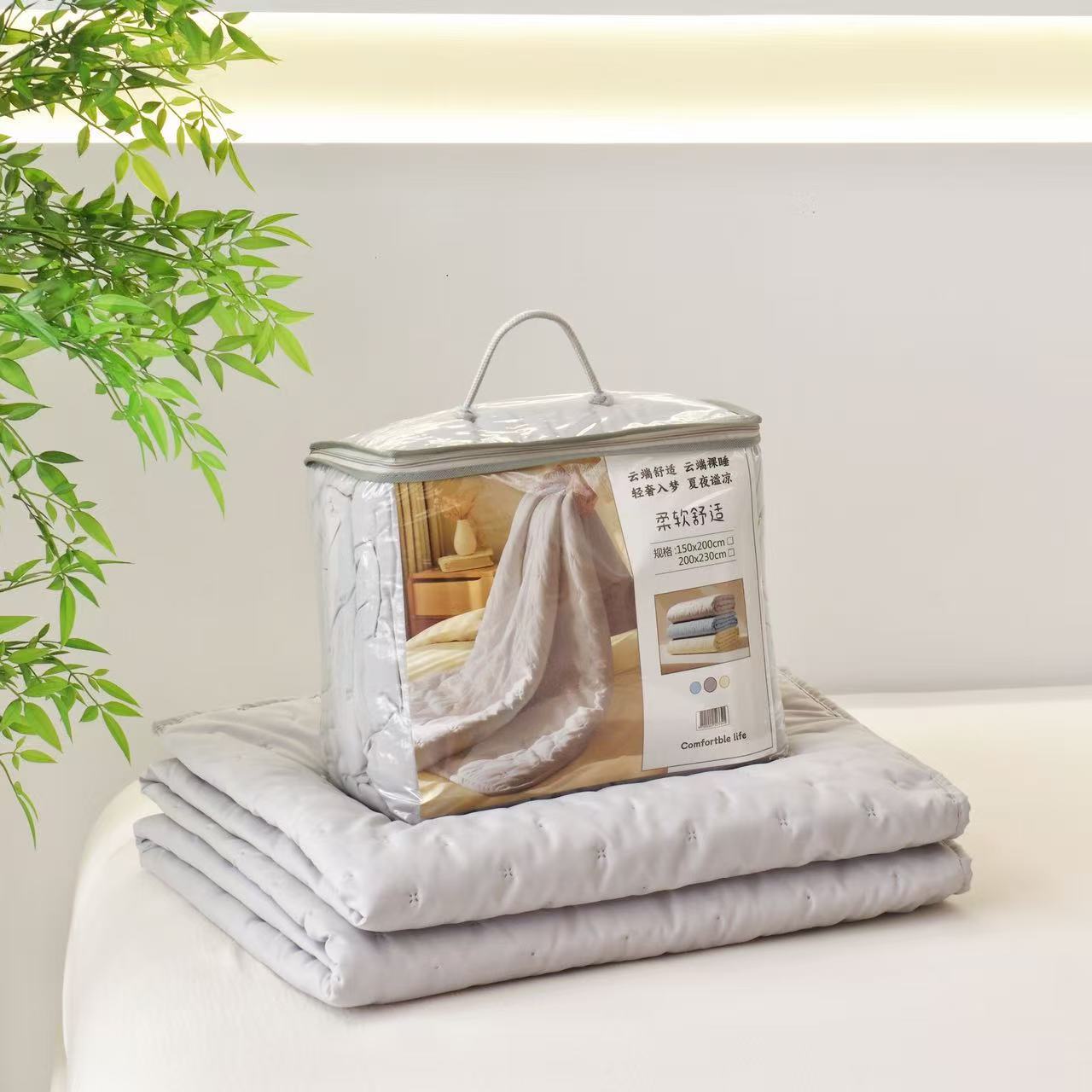 Transfronterizos para la colcha de verano de algodón lavado, colcha de verano de ultrasonido, colcha de aire acondicionado de comercio exterior japonés y coreano, colcha delgada de color sólido