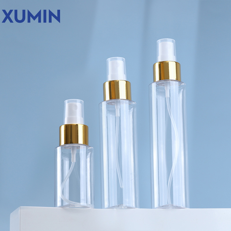 Botella de aerosol cosmético en stock 50ml botella de agua de maquillaje transparente / esfoliada botella de toner 100 - 120ml