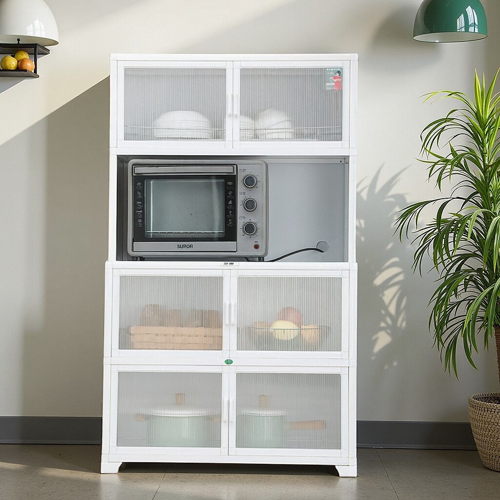 Armario de comedor armario de cocina moderno simple armario de almacenamiento sala de estar contra la pared armario de almacenamiento estante de microondas