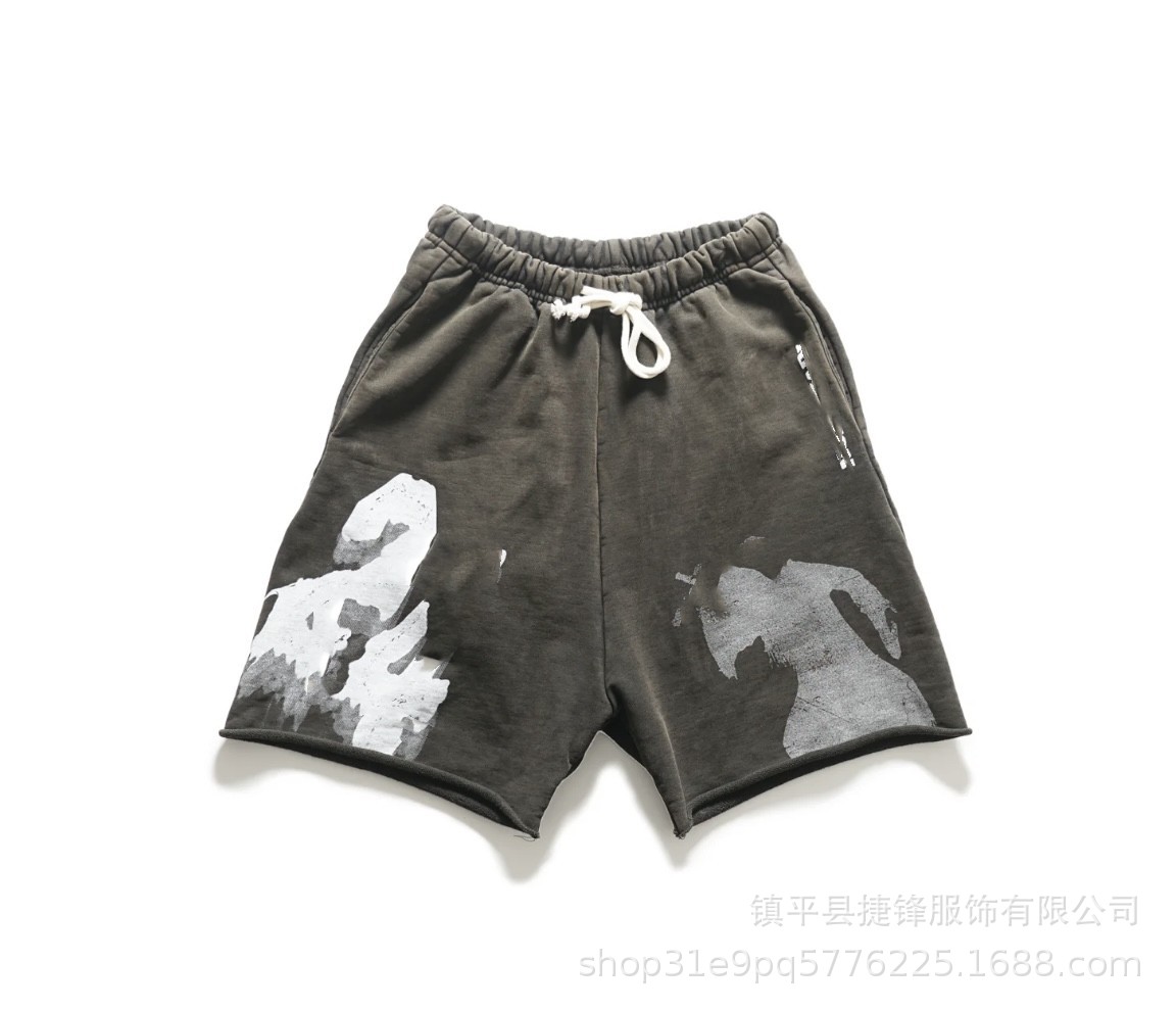 クロスボーダーの新型欧米のファッションブランドのレトロな水洗いは古い落書きをします。