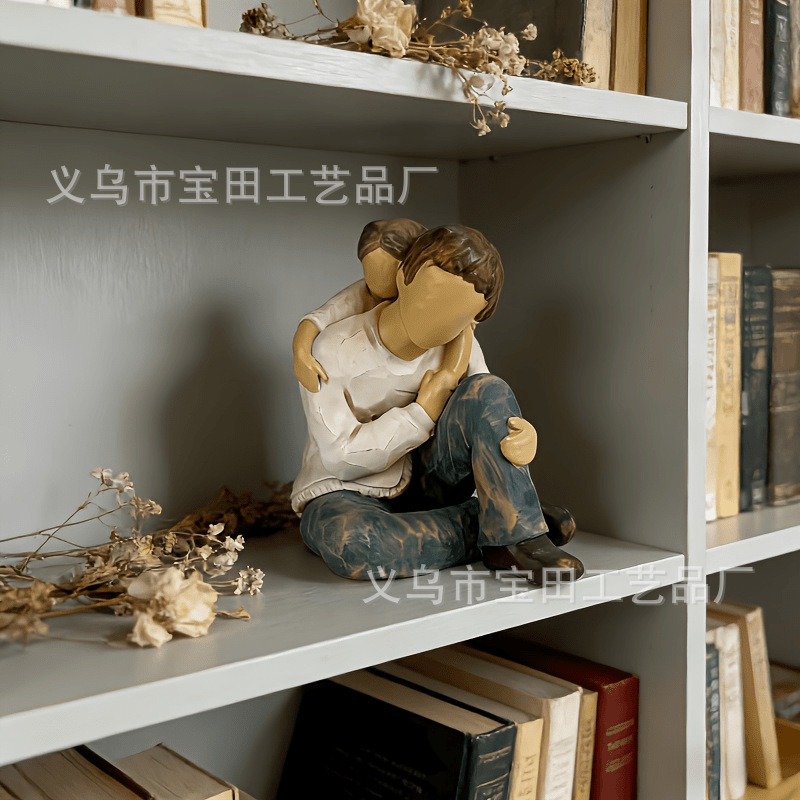 Cross-Border Imitation Wood Carving Resin Crafts, Parent-Child Style Intimate Ornaments, Home Decoration, Valentine's Day Couple Ornaments A8 Cross-Border Imitation Wood Carving Resin Crafts, Parent-Child Style Intimate Ornaments, Home Decoration, Valentine's Day Couple Ornaments A8