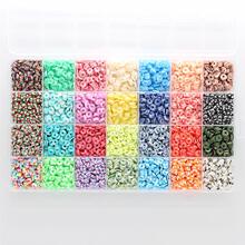 亚马逊48色软陶套装批发DIY饰品配件套装切片粘土珠手链套盒E18