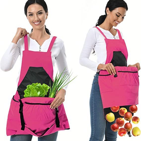 Amazon Venta caliente al aire libre picking Bolsillo grande delantal jardinería carpintería tienda de frutas tienda de flores mochila herramienta recinto